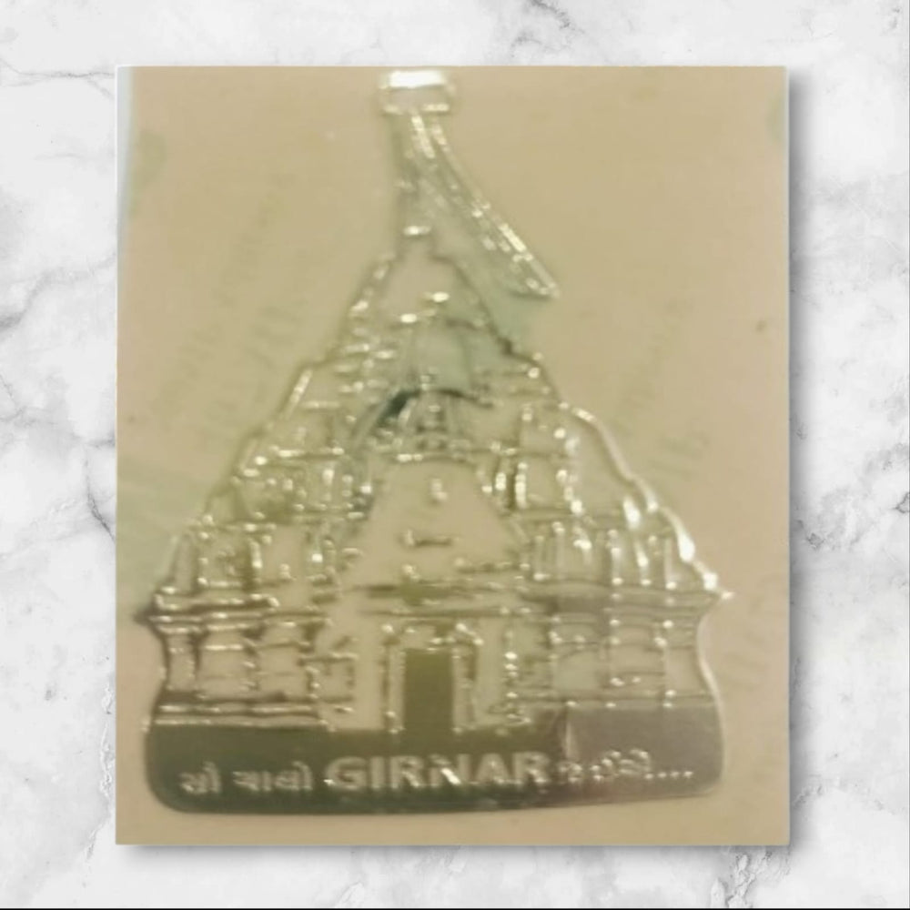 Girnar Mobile Temple-2 transparent Sticker (Gold, Guj)