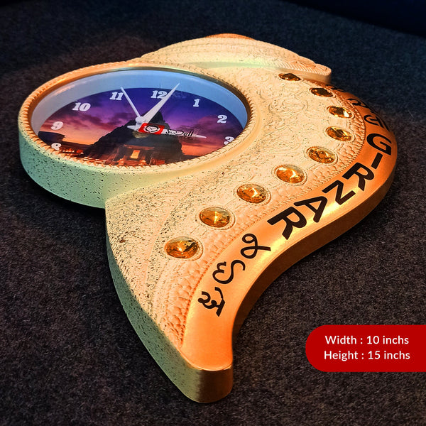 Girnar Conch Wall Clock - Girnar Darshan Jain devotional product
