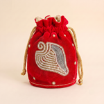 Girnar Darshan Sacred Potli Bag (Red)