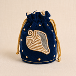 Girnar Neminath Pearl Potli(Blue)