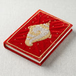 Girnar Zardozi Shankh Embroidered Hardbound Notebook | Handcrafted Diary