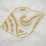 Girnar Gold Embroidered White Rumal
