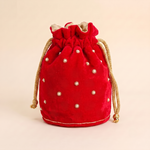 Girnar Darshan Sacred Potli Bag (Red)