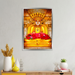 Shankeshwar Parshwanath LED Photo Frame | 12×17 Inch | Silver Border