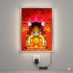 Adinath Bhagwan LED Photo Frame | 12×17 Inch | Silver Border