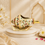 Girnar Meenakari Shankh Kalash | white & gold