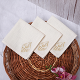Girnar Gold Embroidered White Rumal