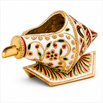 Girnar Meenakari Shankh Kalash | Ivory & Gold