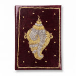 Girnar Zardozi Shankh Embroidered Hardbound Notebook | Handcrafted Diary