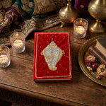 Girnar Zardozi Shankh Embroidered Hardbound Notebook | Handcrafted Diary