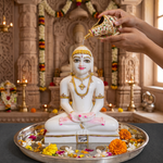 Girnar Meenakari Shankh Kalash | white & gold