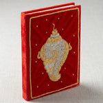 Girnar Zardozi Shankh Embroidered Hardbound Notebook | Handcrafted Diary