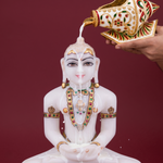 Girnar Meenakari Shankh Kalash | Ivory & Gold