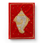Girnar Zardozi Shankh Embroidered Hardbound Notebook | Handcrafted Diary