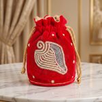 Girnar Darshan Sacred Potli Bag (Red)