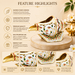 Girnar Meenakari Shankh Kalash | white & gold