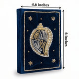 Girnar Pearl Zardozi Paisley Embroidered Velvet Notebook | Handcrafted Diary