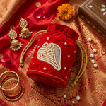 Girnar Darshan Sacred Potli Bag (Red)