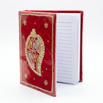 Girnar Pearl Zardozi Paisley Embroidered Velvet Notebook | Handcrafted Diary