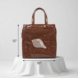 Samyak Premium Shankh Tote Bag – Brown