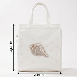 Samyak Premium Shankh Tote Bag – White