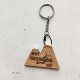 Girnar mountain wooden key chain - Hin/Guj