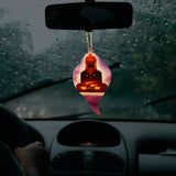 Girnar Neminath Bhagavan shank shape (front & Back) car hanging