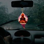 Girnar Neminath Bhagavan shank shape (front & Back) car hanging