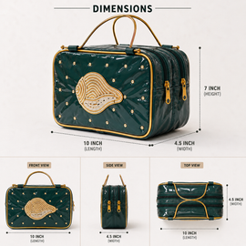 Girnar Dham Handbag – Emerald Green