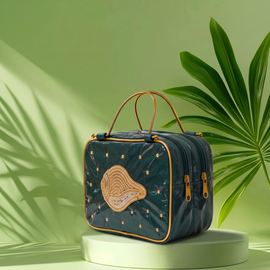 Girnar Dham Handbag – Emerald Green