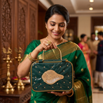 Girnar Dham Handbag – Emerald Green