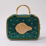 Girnar Dham Handbag – Emerald Green