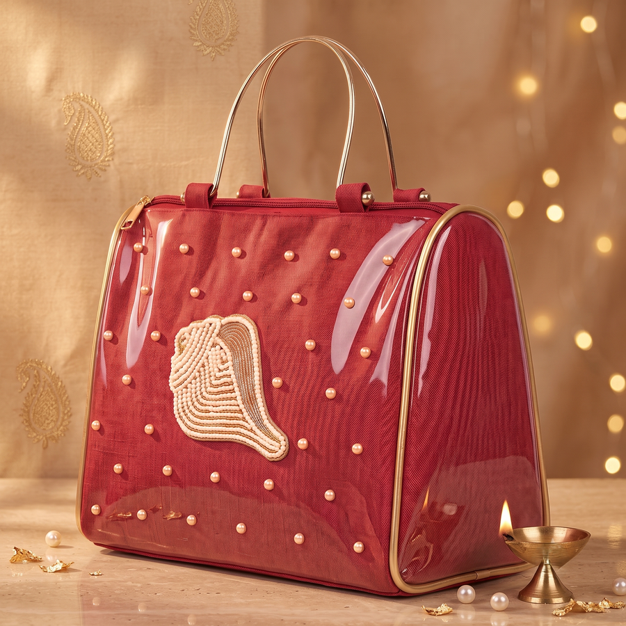 Girnar Dham Handbag – Red