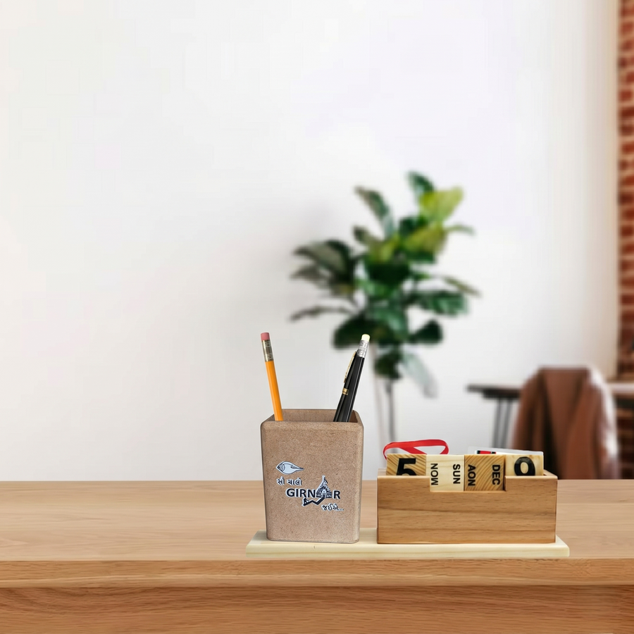 Girnar Wooden Pen Stand