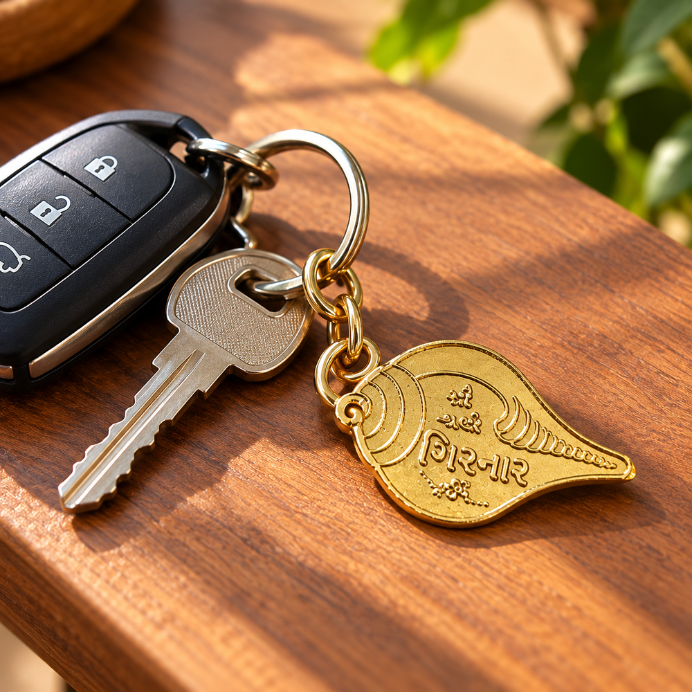 Girnar Key Chain (Guj| Gold)