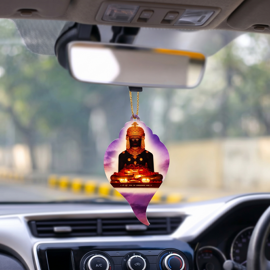 Girnar Neminath Bhagavan shank shape (front & Back) car hanging