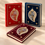 Girnar Pearl Zardozi Paisley Embroidered Velvet Notebook | Handcrafted Diary