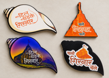Girnar Shankh & Temple Magnetic Brooch