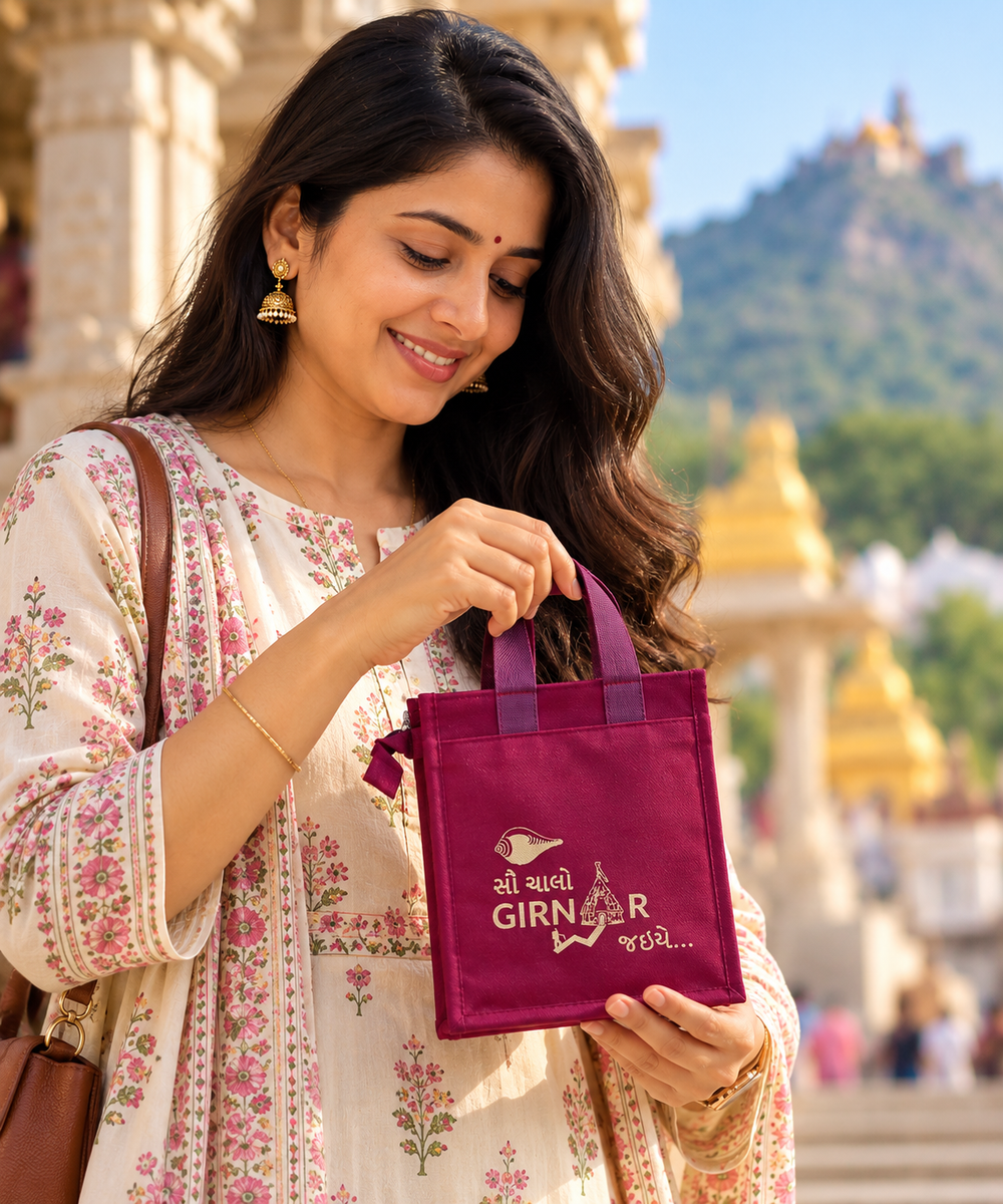 Maroon Girnar Handbag