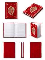 Girnar Pearl Zardozi Paisley Embroidered Velvet Notebook | Handcrafted Diary