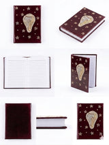Girnar Shankh Embroidered Devotional Diary - Maroon