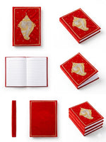 Girnar Zardozi Shankh Embroidered Hardbound Notebook | Handcrafted Diary