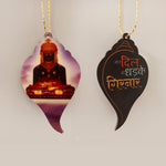 Girnar Neminath Bhagavan shank shape (front & Back) car hanging
