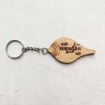 Girnar Wooden Shank Key chain-Hin/Guj