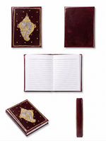Girnar Zardozi Shankh Embroidered Hardbound Notebook | Handcrafted Diary