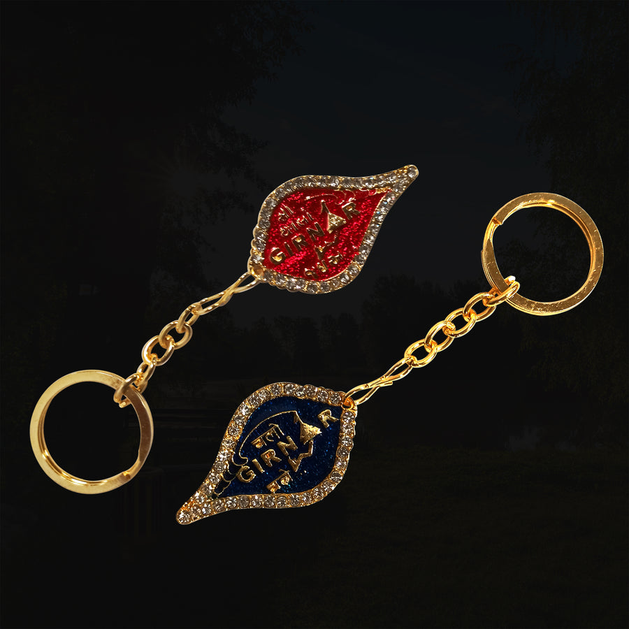 Dual Colour Diamond Keychain- Hindi